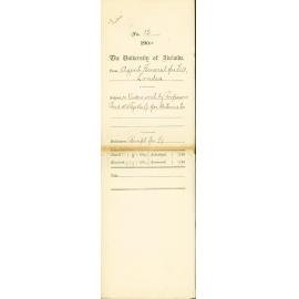 Orders sent by Professors - Paid W G Pye and Company for Electrometer