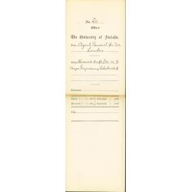 Received Draft on Account Angas Engineering Scholarship