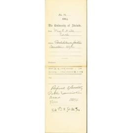 Particulars re failure of Constance Hope