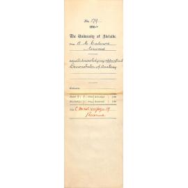 Acknowledging appointment Demonstrator of Anatomy