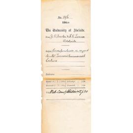 Correspondence in regard to Mr Turner's Commercial Lecture