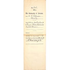 Asking particulars re Rhodes Scholarship Ray Lister Robinson