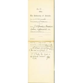 Mr John O'Grady and Medical Course - Information re Conservatorium