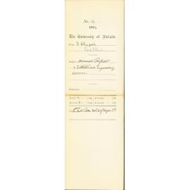 Annual report and Mechanical Engineering