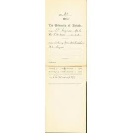 Asking for particulars MB Degree