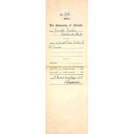 Re Joseph Fisher Lecture by Mr Turner