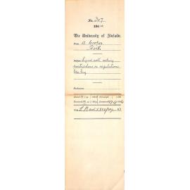 Signed roll asking particulars re Regulations Electric Engineering