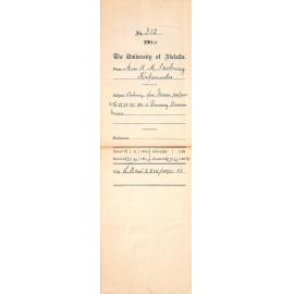 Asking for Exam Papers 1896-99 and 1901-02