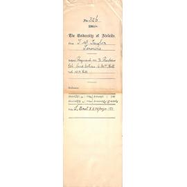 Payment on Account Parkins 26 pounds send notices to Mrs Hill