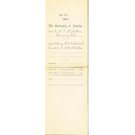 Asking that Diploma be handed to his father W H McArthur