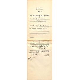 Miss C Sandford discontinuing Lessons Conservatorium