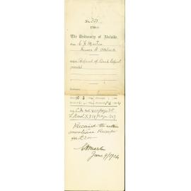 Refund of Bank Deposit receipt