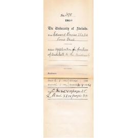 Application from position of Architect to the University