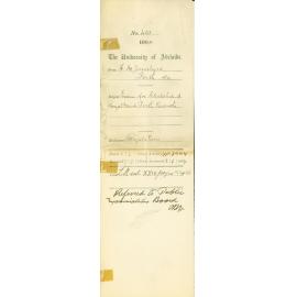 Exam for Clerkship of Royal Mint Perth Branch