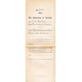 Referred communication re Physics I 1905 to Council