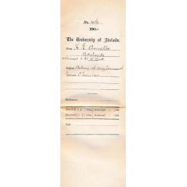 Asking if any Terminal Exam 1st Term 1904