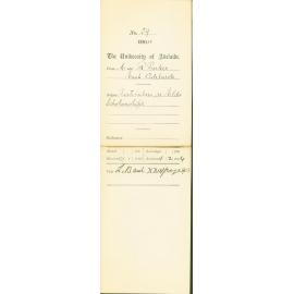 Particulars re Elder Scholarships