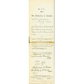 Regulations for Royal Mint Exam Application by G J Bergin Re length of Examiners