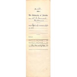 Effect of increase of fees in 1903