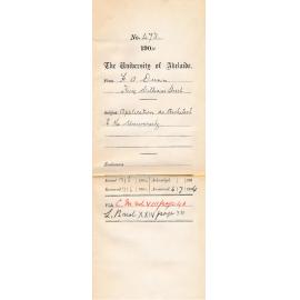 Application as Architect to the University