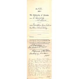 Exemption from Lectures Organic Chemistry and Compulsory Biology