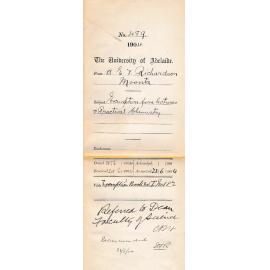 Exemption from Lectures & Practical Chemistry