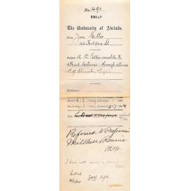 A B Ellis unable to attend lectures through illness 1st Year Chemistry & Logic