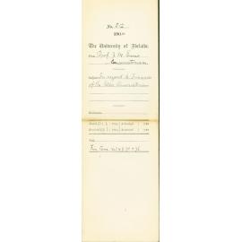 In regard to Finances of the Elder Conservatorium