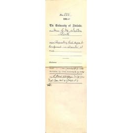 Requesting that Degree be Conferred in absentia at once