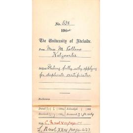 Stating fully why applying for Duplicate Certificates