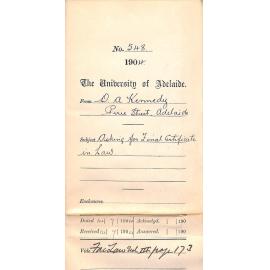 Asking for Final Certificate in Law - Kennedy