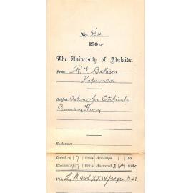 Asking for Certificate Primary Theory