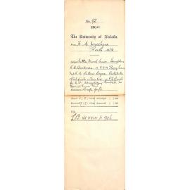 Exemption G D Brockman - Miss G M Walton's Degree
