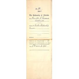 Re tenure of Cello Elder Scholarship