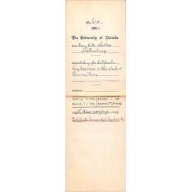 Asking for Certificates Daisy Newman and Ethel Woolard Primary Theory