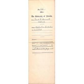 Application for position as Architect