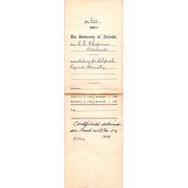 Asking for Certificate Organic Chemistry