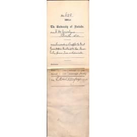 Forwarding Draft 53-4-9 pounds Mint Exam papers Practice of M Fees Music Entry Forms Two withdrawals