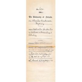 Application for position as Lecturer in Mineralogy & Petrology