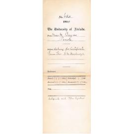 Asking for Certificate Primary Theory H M Mackenzie