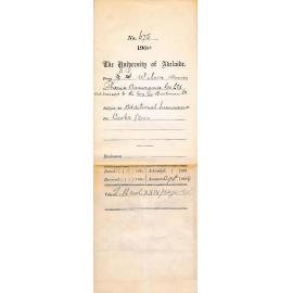 Addressed to the Hon Geo Brookman Limited - Re Additional Insurance on Books £3000