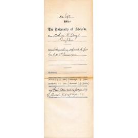 Requesting refund of fees for 1st and 2nd Terms 1904