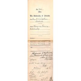 Resigning Evening Scholarship - Lipsham