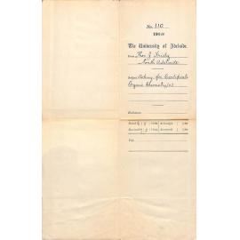Asking for Certificate for Organic Chemistry - 1903