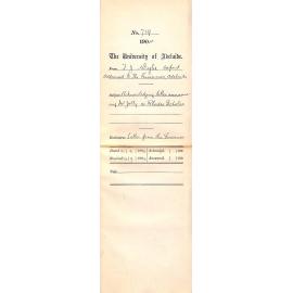 Acknowledging letter announcing Mr Jolly as Rhodes Scholar