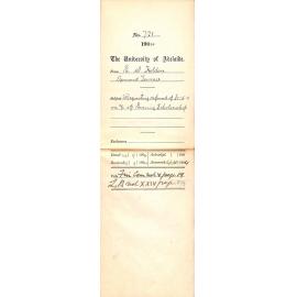 Requesting refund of £1-5-0 on account of Evening Scholarship