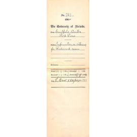 Information re entering for Rudiments Exam