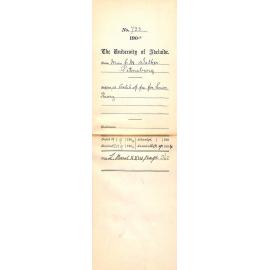 Re Credit of fee for Senior Theory