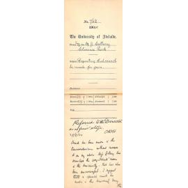 Requesting that search be made for gown