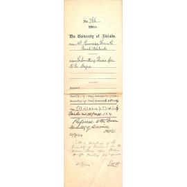 Submitting Thesis for D Sc Degree